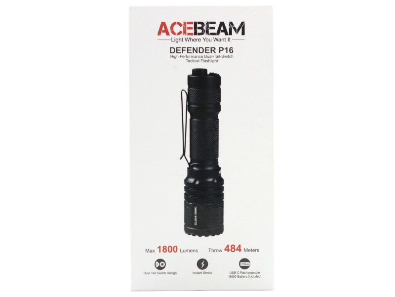 Acebeam Defender P16 Gray packaging