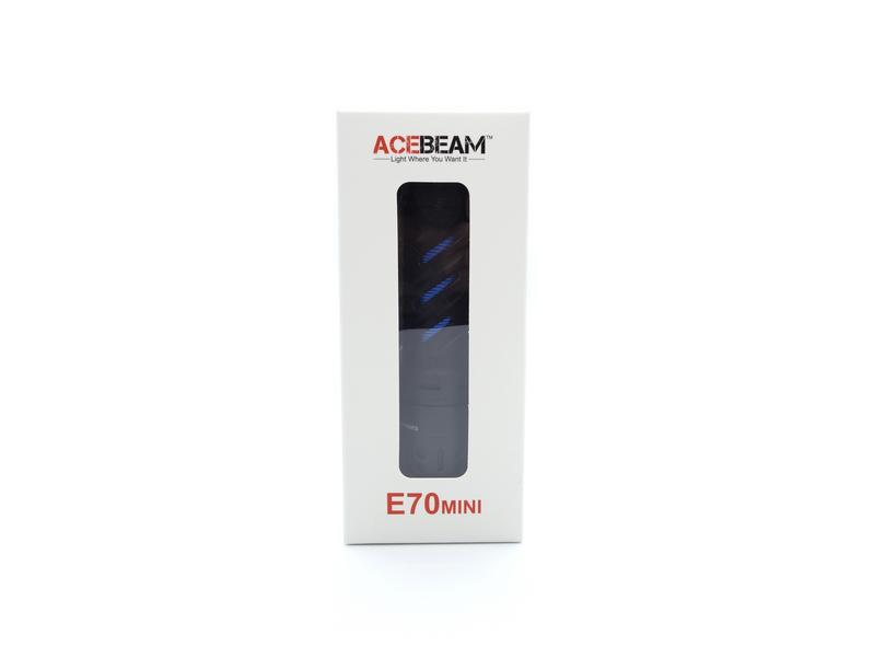 Acebeam E70 Mini packaging front