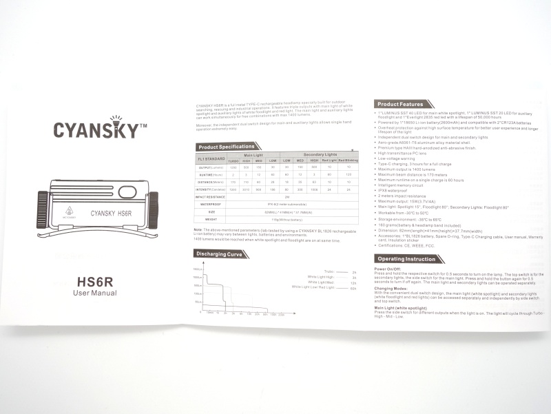 Cyansky HS6R user manual