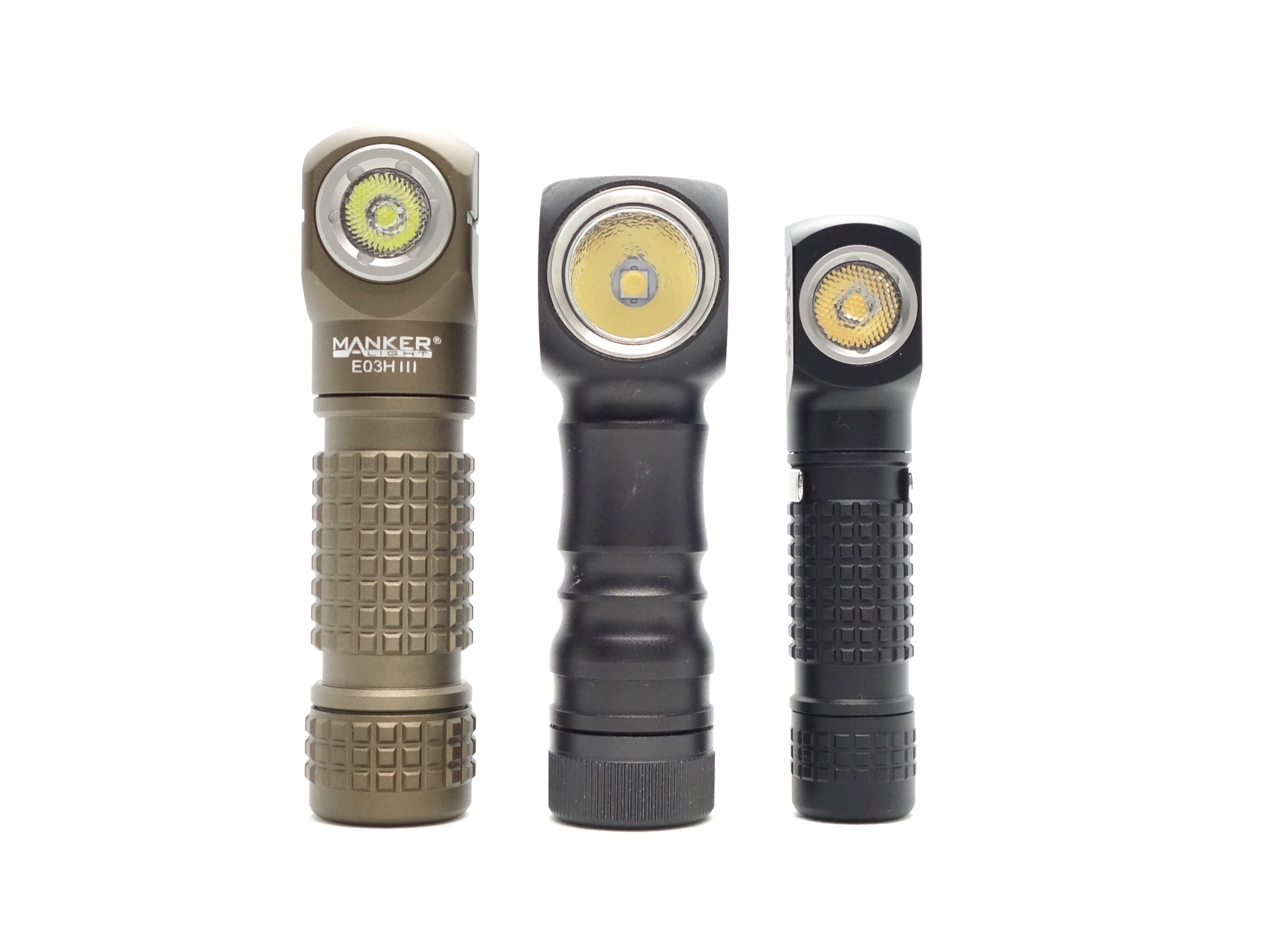 Manker E03H III Zaklamp 800 Lumen - Compacte Oplaadbare Koplamp Met Magnetische Staart Oranje