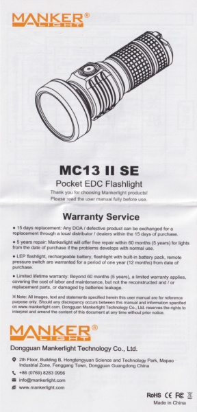 Manker MC13 II SE user manual-1