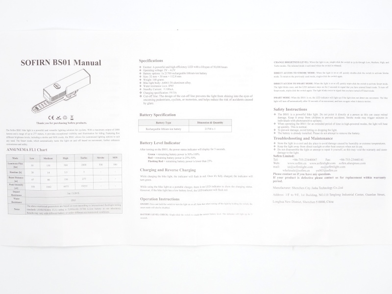 Sofirn BS01 user manual